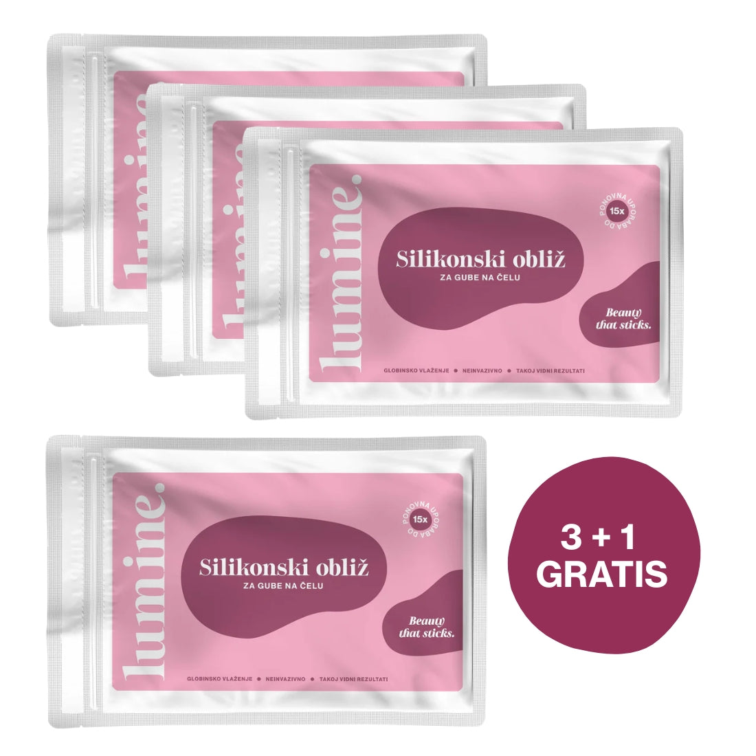 PAKET Silikonski obliž za čelo 3+1 GRATIS