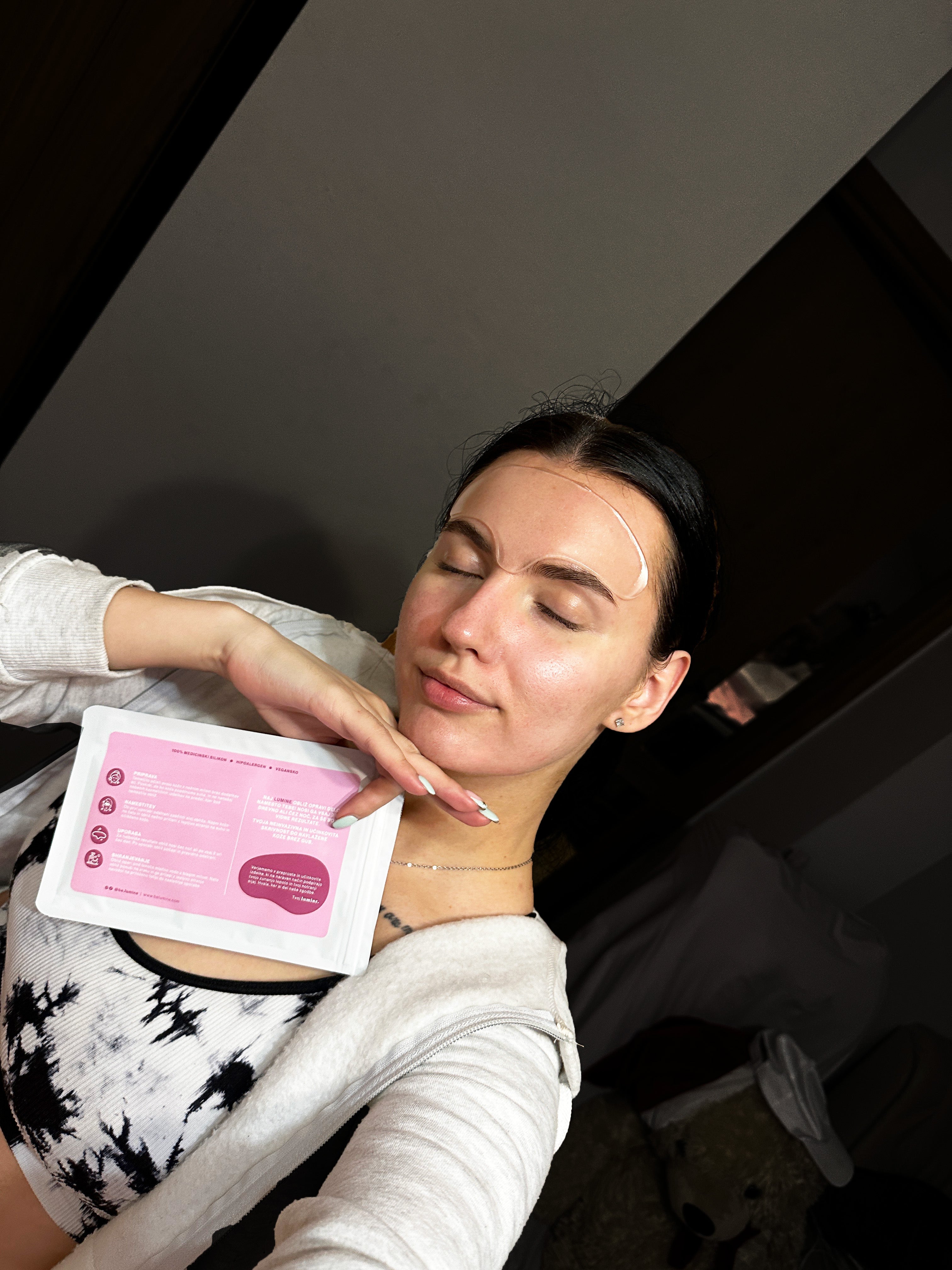 Cerotto in silicone per le rughe sulla fronte